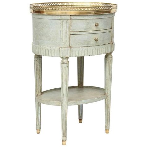 Oval French Commode with Mirrored Top For Sale Antique Marble Top Dresser, Victorian Marble Top Dresser, French Rococo Vanity, Modern French Rococo Dresser, Louis Xv Furniture 1stdibs, Painted Bamboo, Side Tables Bedroom, Marble Wood, Louis Xvi Style