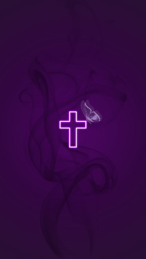 Christian Wallpaper Iphone Aesthetic Purple, Purple Cross Aesthetic, Dark Purple Christian Wallpaper, Purple Aesthetic Christian Wallpaper, Purple God Wallpapers, Neon Cross Wallpaper, Cross Pfp Aesthetic, Iphone Purple Wallpaper Aesthetic, Purple Cross Wallpaper