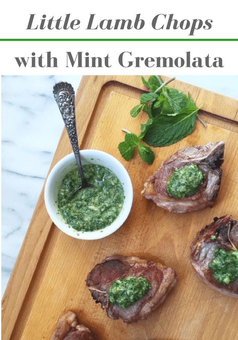 Mint Jelly For Lamb, Gremolata Recipe, Lamb Chop Recipes, Mint Sauce, Cuisine Recipes, Lamb Chops, Lamb Recipes, White Meat, Family Meal