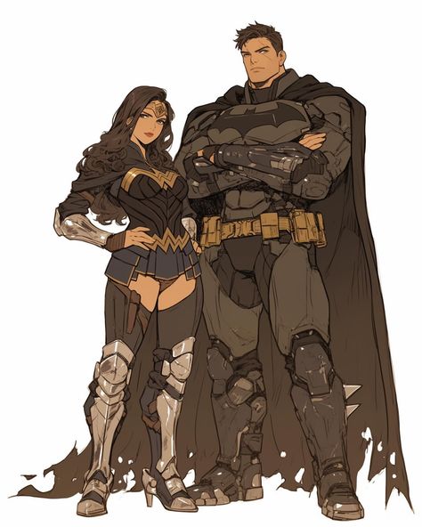 | Bruce Wayne and Diana Prince AKA Batman and Wonder Woman #batman #brucewayne #dc #dccomics #dcuniverse #dceu #dianaprince #wonderwoman… | Instagram Batman And Wonder Woman Fanart, Female Bruce Wayne, Wonder Bat, Batman And Wonder Woman, Wonder Woman Batman, Batman Redesign, Hero Oc, Batman Concept, Batman Armor