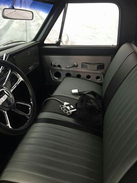 C10 Interior, Datsun Pickup, 67 72 Chevy Truck, Peugeot 504, 72 Chevy Truck, Automotive Upholstery, Custom Car Interior, C10 Chevy Truck, Custom Pickup Trucks