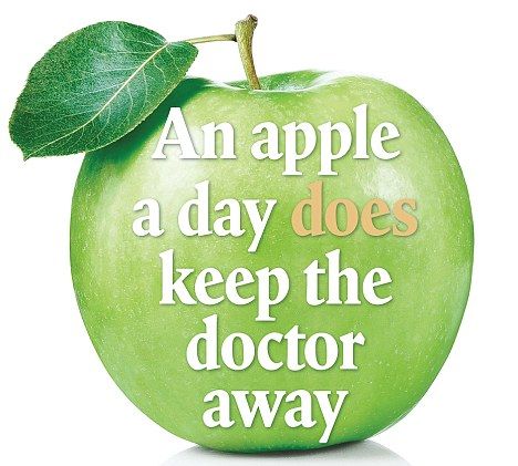 Fork And Knife, An Apple A Day, Cool Slogans, Apple A Day, Good Source Of Fiber, Apple A, Vintage Apple, Food Info, Healthy Diet Recipes