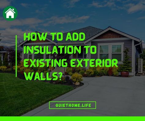 How To Add Insulation To Existing Exterior Walls Insulating Interior Walls, Add Insulation To Existing Walls, Wall Insulation Diy, Exterior Wall Insulation, Interior Wall Insulation, Diy Insulation, External Wall Insulation, Exterior Insulation, Insulated Siding