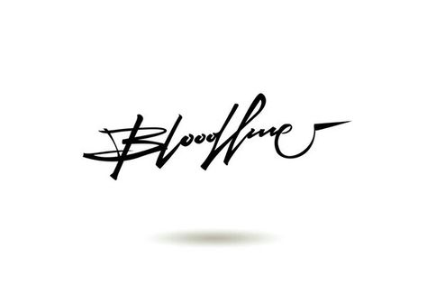 Bloodline by Theosone Logo Design Samples, Handwritten Type, Tattoo Fonts Cursive, Wine Logo, Graffiti Tattoo, Signature Logo Design, Text Logo Design, Fish Logo, Handwritten Script Font