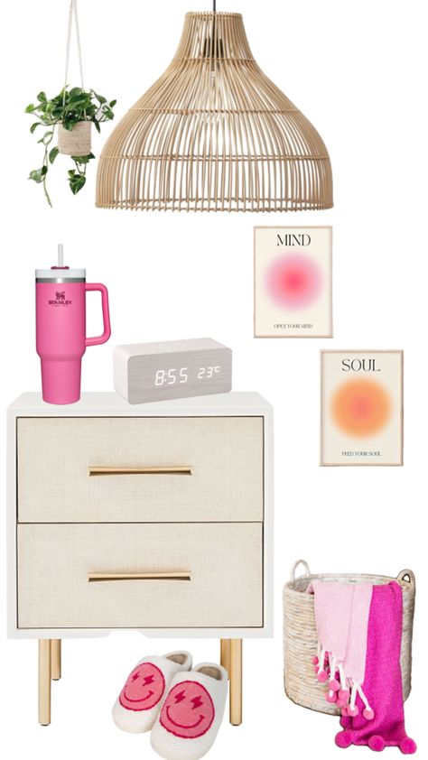 #nightstand #preppybedroom Preppy Night Stand, Preppy Nightstand, Preppy Bedroom, Feed Your Soul, Night Stands, Night Stand