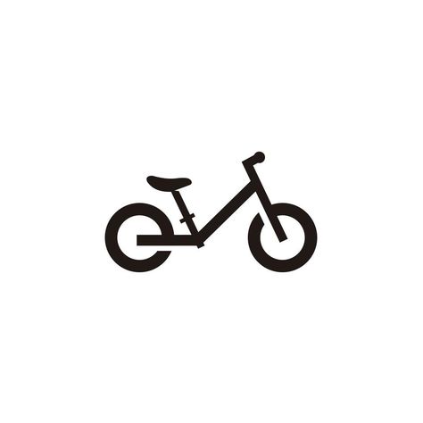 Logo Sepeda, Bike Logos Design, Bike Logo, Push Bikes, Balance Bike, The Push, Bicycle Bike, Design Vector, Tshirt Design