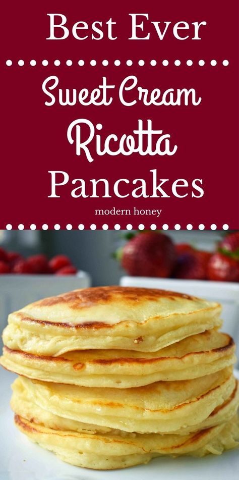 Pancakes With Ricotta Cheese, Ricotta Cheese Pancake Recipes, Creamy Pancakes, Ricotta Cheese Recipes Dinners, Easy Ricotta Pancakes, Recipes With Ricotta Cheese, Ricotta Cheese Pancakes, Recipes Using Ricotta Cheese, Pancake Easy