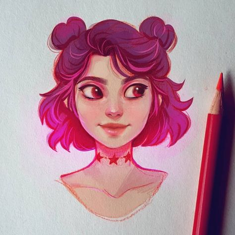 Decided to digitally colour an old sketch of mine! Of course it's space buns again 😆 #doodle #art #instaart #spacebuns #creative… Space Buns Drawing, Drawing Ideas Space, Buns Drawing, Space Girl Art, Dream Drawing, Space Buns, Space Girl, Cartoon Girl Drawing, Arte Sketchbook