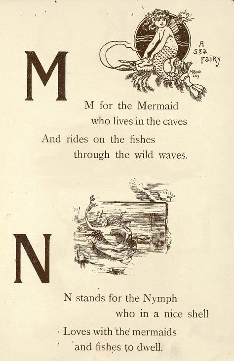 fuckyeahpaganism: “ Fairyland ABC - Father Tuck’s “Alphabet” Series, 1902 ” Mermaid Paintings, Tattoo Mermaid, Art Vampire, Dengeki Daisy, Fantasy Mermaids, S Alphabet, Water Nymphs, Papercraft Printable, Real Mermaids