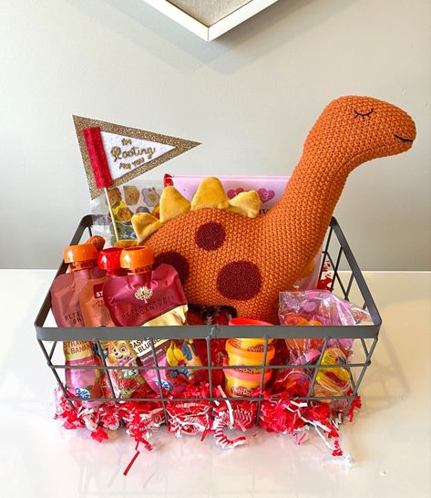 Children’s Valentine Gifts, Valentines Day Baskets For Toddlers, Valentines Basket Ideas For Toddler Boy, Valentines Presents For Kids, Toddler Valentines Basket Ideas, Valentine Basket For Toddler Boy, Valentine’s Day Baskets Kids, Valentines Gift For Baby Boy, Valentine’s Day Kids Basket