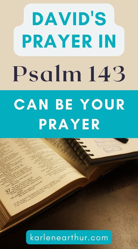 King David of the Bible lived a tumultuous life, yet he remained true to the Lord. If you feel like life is spinning out of control, David's Psalm 143 contains word to pray in times of distress. #psalm #pray #peace #life Praying The Scriptures, Praying Tips, Godly Scriptures, Prayer Methods, Prayers In The Bible, Psalm 142, Biblical Diet, Bible Contradictions, Praying The Psalms