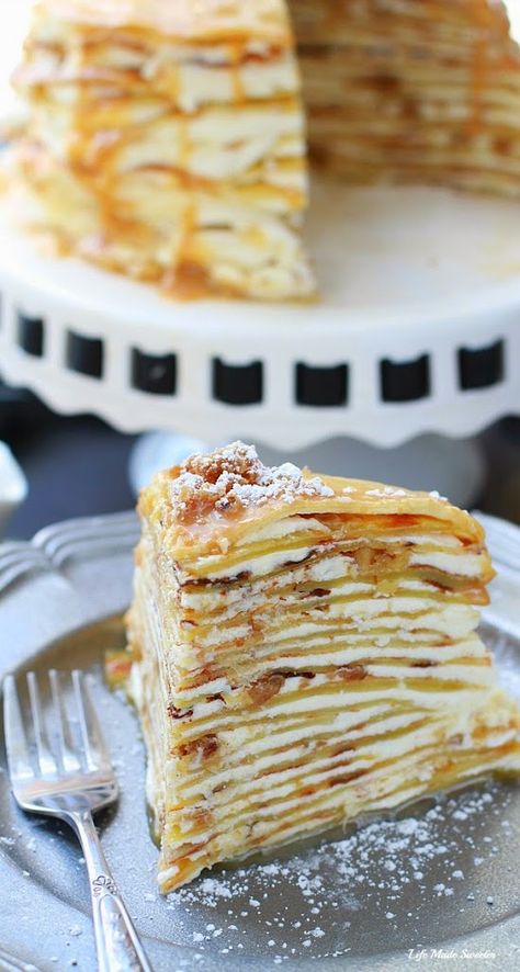 Dessert Crepes, Crepe Cake Recipe, Maple Recipes, Pecan Praline, Crepe Cake, Pecan Pralines, Maple Pecan, Crepe Recipes, Pecan Recipes