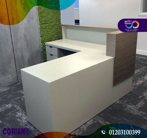 Counter Design For Boutique, Modern Reception Counter, Hotel Counter Design Reception Desks, Cash Counter Design Modern Showroom, L Shape Reception Desk Design, Hotel Counter Design, Cash Counter Design Modern, L Shape Counter, Corner Reception Desk