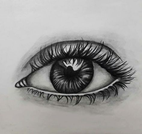 Pencil shaded realistic eye #graphite #beginner Eye Kajal, Earth Drawings, Realistic Eye, Pencil Shading, Charcoal Art, Sketch Ideas, Crafts Hacks, Eye Drawing, Aesthetic Art