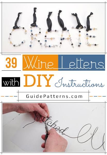 39 Wire Letters with DIY Instructions | Guide Patterns Printable Letter Templates For Knitted Wire Free, Wire Letters Alphabet Template Free, Wire Art Template Free, Wire Names Diy How To Make, Knitted Wire Art Template Free, Wire Jig Patterns Templates Free, Paperclip Art, Wire Figures, Printable Letter Templates