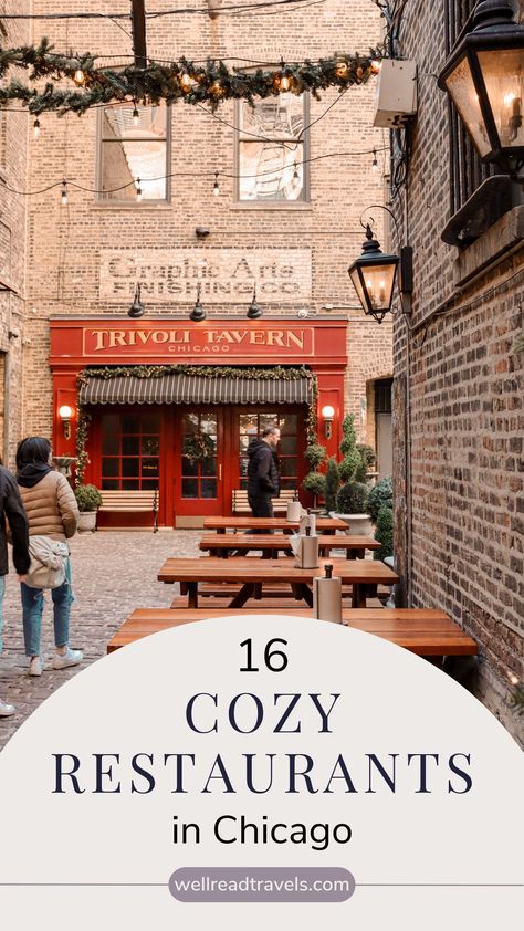 Indulge in the warmth of the Windy City's culinary scene with this curated list of 16 cozy restaurants in Chicago! From charming restaurants to intimate bistros, discover the perfect spots to savor delicious flavors and create unforgettable memories. All recommendations have been hand selected and vetted by a local Chicagoan, so you know you're in for a fantastic meal. Click to plan your next incredible dining experience in the heart of the Chicago! Where To Eat In Chicago, Chicago In September, Chicago Thanksgiving, Thanksgiving In Chicago, Restaurants In Chicago, Restaurants Chicago, Chicago Guide, Christkindle Market Chicago, Chicago Dinner Restaurants