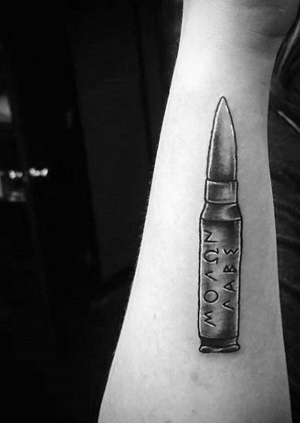 Savage Tattoo For Men, Bullet Tattoo Design, Pagan Tattoos, Arm Tattoo Design, Bullet Tattoo, Deadpool Tattoo, Patriotic Tattoos, Design Tattoos, Military Tattoos