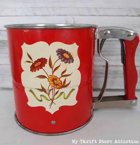 Check out my fabulous thrift store finds of the month from Colorado including a vintage flour sifter Flour Sifters, Ladies Event, Flour Sifter, Resale Shops, Missions Trip, Southern Girl, Thrift Store Finds, Vintage Dishes, Yard Sale