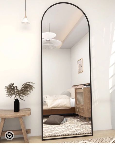 Arch Floor Mirror, Round Mirror Decor, Diy Accent Wall, Mirror Metal, Full Body Mirror, Hanging Wall Mirror, Length Mirror, Full Length Mirror, Hanging Mirror