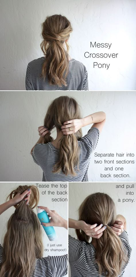 Do you love ponytail hairstyles? If you say yes, you will adore today’s post. It will tell you how to glam a ponytail in such cold days with some simple hair tricks. Just stay with Prettydesigns and check the hair tutorials out. You won’t make a simple ponytail anymore because you will find some useful … Twist Pony, Messy Pony, Diy Ponytail, Ponytail Tutorial, Simple Ponytails, Peinados Fáciles Para Cabello Corto, Low Ponytail, Hair Tutorials, Hair Stuff