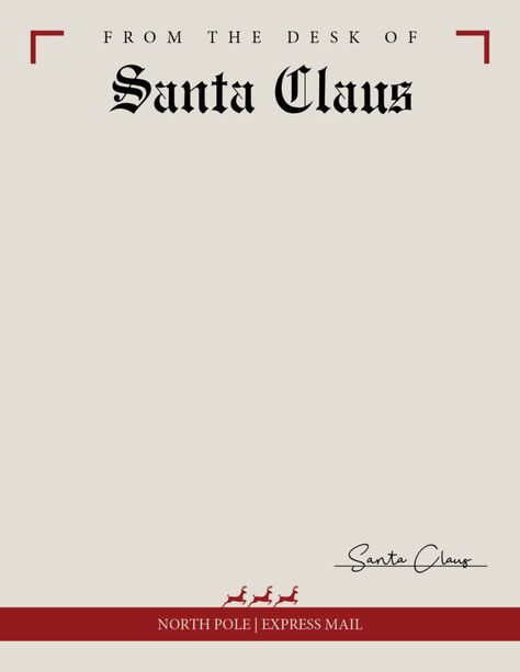 Printable Santa Letterhead-Page 8 North Pole Letterhead, Santa Claus Letterhead, Santa Claus Letter Template, Santa Letterhead, Anniversary Letter, Santa Claus Letter, Dear Santa Letter, Santa Template, North Pole Express