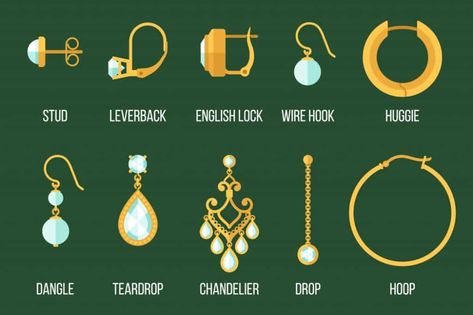 earring back examples Different Types Of Earrings, Jewelry Knowledge, Bijoux Art Nouveau, Fashion Terms, Jewelry Education, Types Of Earrings, Fashion Vocabulary, Jewelry Inspo, Schmuck Design