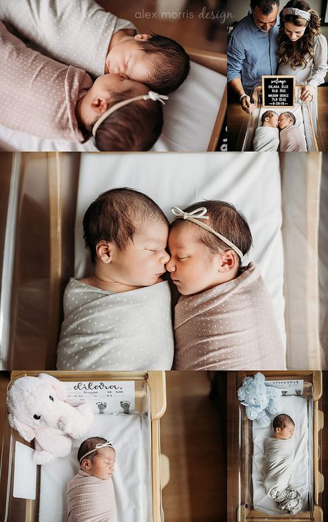 Newborn Twin Hospital Pictures, Newborn Twins Family Photography, Twin Newborn Photography With Siblings, Twin Babies Pictures, Hospital Newborn Pictures, Hospital Newborn Photos, Newborn Twin Photos, Newborn Photography Outfits, Twin Newborn Photography