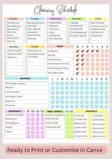 EDITABLE CLEANING SCHEDULE / Cleaning Planner / Home Chore Template / Printable / Digital / Weekly, Monthly, Yearly Cleaning Checklist /adhd - Etsy Canada #Home #a #Schedule #Cleaning #Guide #Ultimate #HomeTrends #Cleaning #for #a #The #Tidy #Home #Creating #to Chore Template, Editable Cleaning Schedule, Monthly Cleaning Schedule, Daily Routine Schedule, Cleaning Schedule Printable, Cleaning Planner, Clean House Schedule, Schedule Printable, Weekly Cleaning Schedule