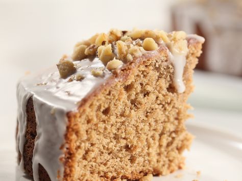 Spice Cake with Ginger Glaze recipe from Sandra Lee via Food Network Spice Cake Recipe, Ginger Glaze, Gingerbread Cake Recipe, Spice Cake Recipes, Glaze For Cake, Sandra Lee, Ginger Nut, Pumpkin Bread Recipe, Gingerbread Cake