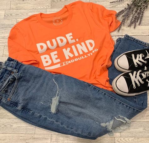 Dude Be Kind, anti bullying day shirt, unity day shirt, stop bullying tshirt, men shirt, women shirts, kindness shirt, Kids Shirt **Care Instructions Wash items inside out in cold water, do not bleach, do not dry clean, do not iron directly on the design. **Process and Shipping - Processing is 1-3 days. - FREE First Class Shipping is 2-5 business days (Additional to the processing time). ★ THANK YOU ★ Thank you for supporting my small store. Your business is making a dream come true. I add new designs regularly so be sure to stop by again. Etsy Search: Hayleigh's Designs https://www.etsy.com/your/shops/HayleighsDesigns/tools/listings/1368242640 Anti Bully Shirt Ideas, Kindness Shirts For Kids, Unity Day Shirts, Unity Day, Harmony Day, Cricut Shirts, Kindness Shirt, Small Store, Dunder Mifflin