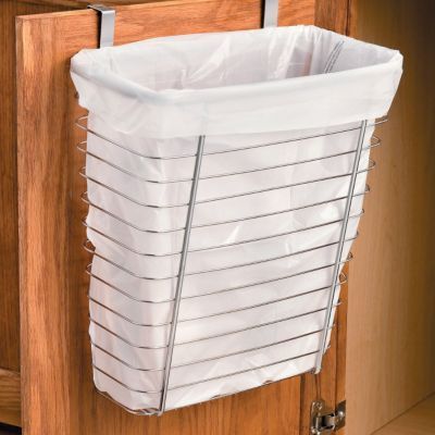 Over The Cabinet Wastebasket Camper Organization, Rv Bathroom, Camper Hacks, Rv Organization, Diy Camper Remodel, Camper Storage, Rv Kitchen, Rv Storage, Camper Makeover