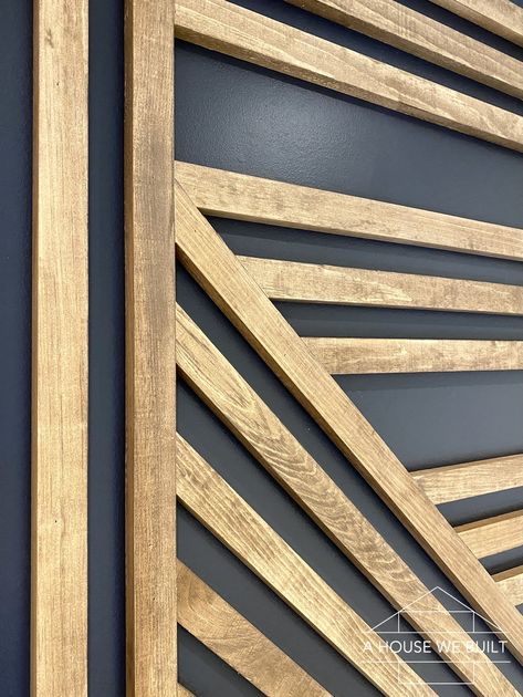 How to Build a Slat Wall Wall Slats, Slatted Bench, Slat Walls, Slat Bench, Wood Slat Wall, Project Plan, Wood Wall Art Diy, Diy Accent Wall, Logo Wall