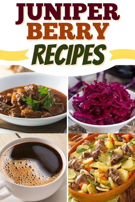 Recipes With Juniper Berries, Cooking With Juniper Berries, Juniper Berries Recipes, Salmonberry Recipe, Juniper Berry Recipes, Juniper Recipes, Juniper Syrup, Forage Recipes, Braised Red Cabbage