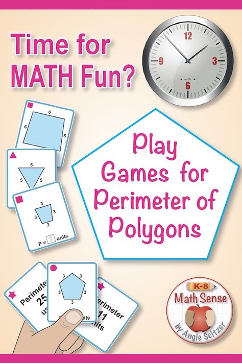 Perimeter Of Polygons, Polygon Activities, Perimeter Of Shapes, Perimeter Games, Measurement Games, Math Card Games, Regular Polygon, Math 5, Area And Perimeter