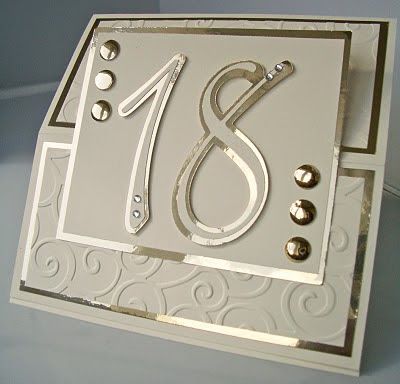 Julie's Inkspot: 18th Birthday Easel Card Shutter Cards, 21 Cards, Special Birthday Cards, 18th Birthday Cards, 21st Birthday Cards, Bday Cards, Step Cards, Shaped Cards, Easel Cards