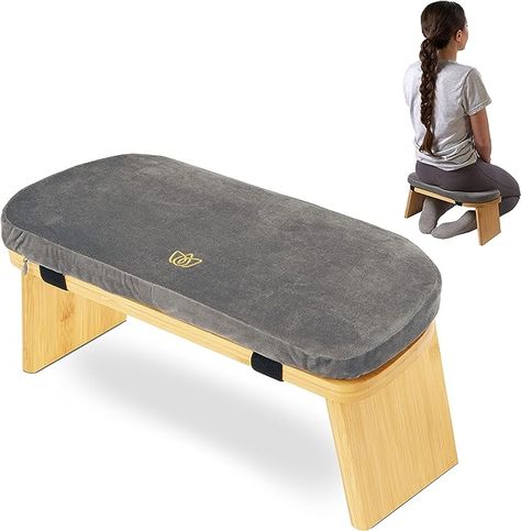 Comfortable - Experience relaxing meditation with our foldable meditation bench. It doesn’t require you to cross your legs, so you can meditate or practice mindfulness without feeling pins, needles, or pain.
Perfect Your Posture - Backless meditation stools can help support strengthening your muscles to improve posture. So, every seat is angled roughly 5º forward to give you a comfortable incline for poses.
Compact & Portable - At 18” x 7” x 6”, these meditation chairs are easy to travel with. Meditation Nook, Kneeling Stool, Meditation Stool, Meditation Seat, Meditation Bench, Meditation Chair, Meditation Mat, Meditation Prayer, Best Meditation