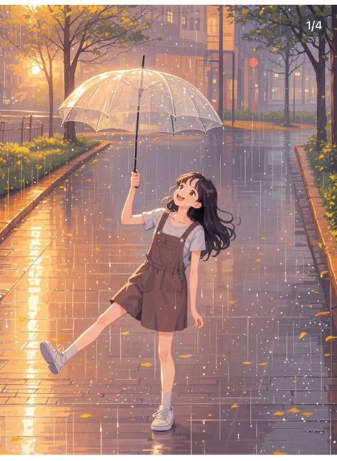 Rain Aesthetic Cartoon, ကာတွန်း Girl, Beautiful Pictures For Dp, Rainy Day Aesthetic Anime, Girl In Rain Drawing, Cartoon Girls Dp, Rain Aesthetic Rainy Days, Girly Profile Pictures, Girl With Umbrella Drawing