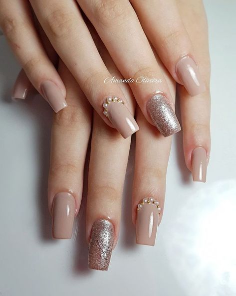 80+ Valentine's Day Nail Designs To Set Your Heart Aflutter 2023 | Nails Art Designs Nails 2023 Trends Plain, Nail Extensions Glitter, Beige Nail Art Design, Nail Extension For Wedding, Brown Nail Extensions, Nail Extensions For Wedding, Nail Extension Designs Nude Color, Short Nail Extension Designs, Extension Nails Design