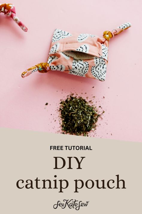 DIY Catnip Pouch 🐱 Refillable Catnip Toy Diy, Diy Cat Toys To Sell, Diy Catnip Toys No Sew, Cat Toys Diy Easy Simple, Making Cat Toys, Diy Cat Things, Felt Cat Toys Diy, Cat Kicker Toy Diy, Cat Toy Sewing Pattern