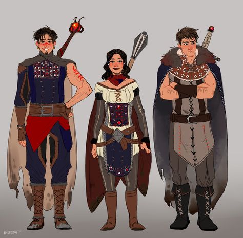 bloodwrit: “A family of birds! Finally designed my Canon Hawke! ” Bethany Hawke, Carver Hawke, Dragon Age Characters, Dragon Age Games, Dragon Age Series, Dragon Age 2, Dnd Dragons, Dragon Age Inquisition, Dragon Age