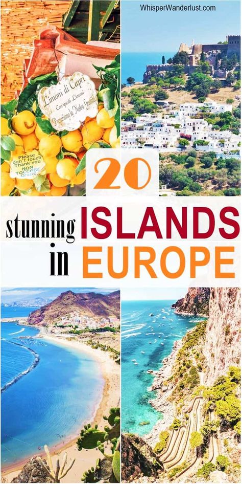 20 islands to visit in europe | most beautiful islands in europe | european islands to add to your bucket list | stunnings islands in europe | best islands to visit in europe #islandsineurope #europebucketlist #visiteurope European Islands, Best Islands To Visit, Euro Travel, Europe Travel Essentials, Island Holidays, Travelling Ideas, European Itineraries, Volcanic Mountains, Europe 2023