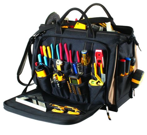 CLC Custom LeatherCraft 1539 MultiCompartment 50 Pocket Tool Bag * You could get additional details at the image link. (This is an affiliate link). #woodworkingtools Best Tool Bag, Electrician Tool Bag, Tool Backpack, Electrician Tools, Tool Bags, Pocket Tool, Tool Pouch, Work Gear, Tool Case