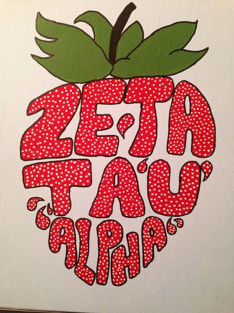 Sorority Canvas Zeta Tau Alpha, Zta Painting Canvases, Zeta Canvas Painting, Aephi Canvas, Zeta Tau Alpha Aesthetic, Zta Paintings, Rock Cooler, Dphie Shirts, Zeta Tau Alpha Graphic