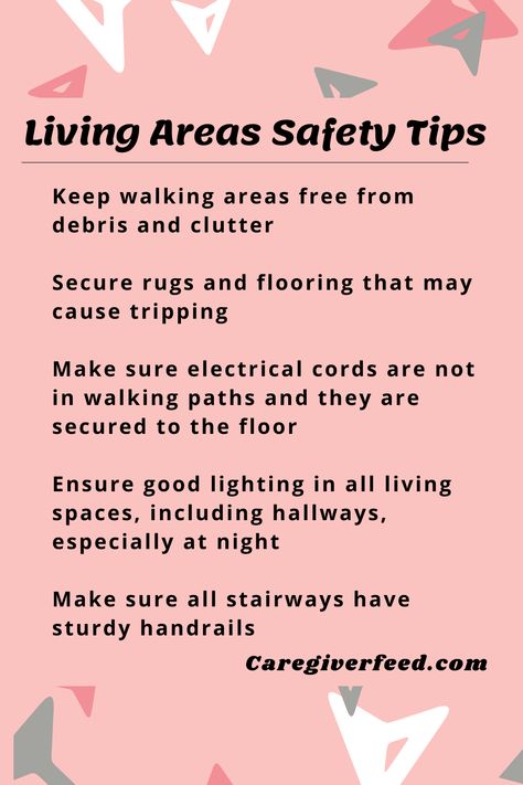 Living Areas - Safety Tips for you Senior! #caregiver #caregivers #caregiversupport #caregiverfeed #dementia #dementicare #dementia #dementiacare #dementiafriends #Alzheimers #Alzheimersdisease #dementiasucks #alzheimersawareness #alzheimerssucks #caregiverlife #caregivertips #Family #familyfirst Caregiving Tips, Caregiver Burnout, Elderly Caregiver, Respite Care, Caregiver Support, Alzheimers Awareness, Elderly Activities, Home Health Care, Elderly Care