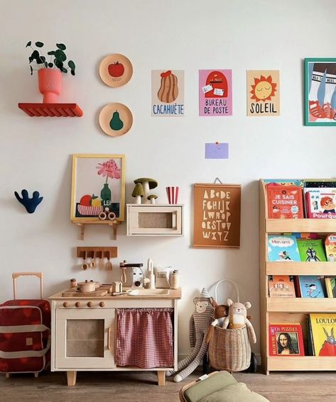 Small Kids Playrooms, Playroom Mural, Small Playroom, Diy Playroom, Colorful Playroom, 2023 Love, Girls Playroom, Playroom Design, Toddler Rooms