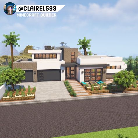 #minecraft #minecraftbuild #minecraftbuildingideas #minecraftbuilding Minecraft Penthouse, Minecraft House Builds, Minecraft Jungle House, Minecraft Modern Mansion, Minecraft Modern House Designs, Minecraft Home, Realistic Minecraft, Minecraft Modern City, Modern House Minecraft