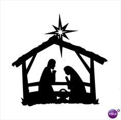 nativity silhouette cutout - Google Search Nativity Scene Silhouette, Scrapbook Party, Nativity Silhouette, Christmas Vinyl, Silhouette Christmas, Nativity Crafts, Christmas Jesus, Navidad Diy, Christmas Nativity Scene