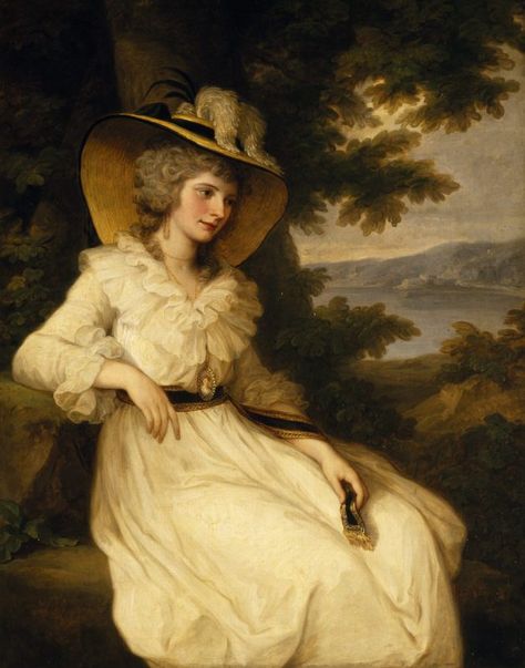 "Portrait of Lady Elizabeth Foster" by Angelika Kauffmann, circa 1785 Georgiana Cavendish, Angelica Kauffmann, 18th Century Hats, The Duchess Of Devonshire, Duke Of Devonshire, 18th Century Portraits, 18th Century Women, Lady Elizabeth, 18th Century Fashion