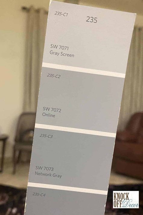 SW-gray-screen-color-palette Sw Evening Shadow Paint, Sw Evening Shadow, Evening Shadow Sherwin Williams, Sherwin Williams Evening Shadow, True Gray Paint Color, Sherwin Williams Gray Screen, Upward Paint Color, Sherwin Williams Upward, Gray Screen