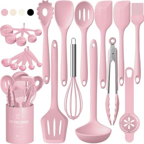 Pink Kitchen Utensils, Silicone Kitchenware, Kitchen Pans, Silicone Cooking Utensils, Kitchen Spatula, Silicone Kitchen Utensils, Silicon Utensils, Utensils Set, Cooking Utensil